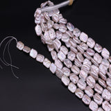Natural Freshwater Pearl Rectangular Beaded DIY Charm Necklace Bracelet