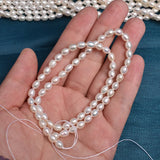 Freshwater Pearl Rice Shaped 4-5mm Beads Baroque DIY Beads