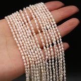 3-4 MM Natural Freshwater Pearl Loose Beads for Jewelry Making DIY