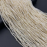 Freshwater Pearl Rice-Shaped Beads 2.8-3.2 MM DIY Jewelry Making