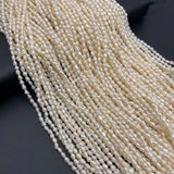 Freshwater Pearl Rice-Shaped Beads 2.8-3.2 MM DIY Jewelry Making