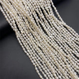 Freshwater Pearl Rice-Shaped Beads 2.8-3.2 MM DIY Jewelry Making