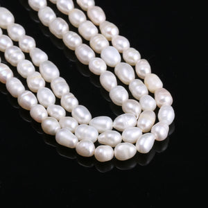 Freshwater Pearl Rice-Shaped Beads Charm For Jewelry Making