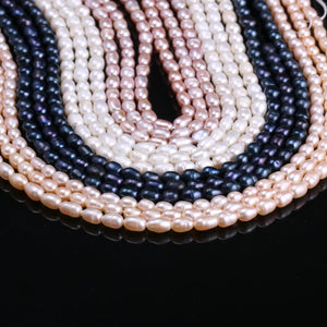 Freshwater Pearl Rice-Shaped Beads Charm For Jewelry Making