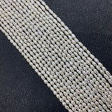 Freshwater Pearl Rice-shaped Bead Two-color Necklace Bracelet 2.8mm