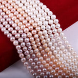 Round Natural Freshwater Pearl Beads for Jewelry Making