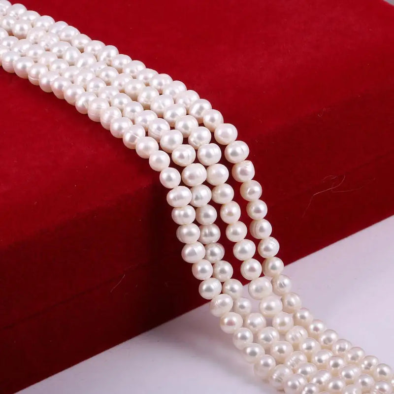 Round Natural Freshwater Pearl Beads for Jewelry Making
