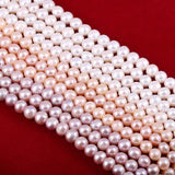 Round Natural Freshwater Pearl Beads for Jewelry Making
