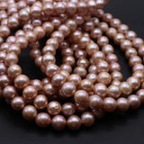 Round Purple Baroque Pearl Beads for Jewelry Making
