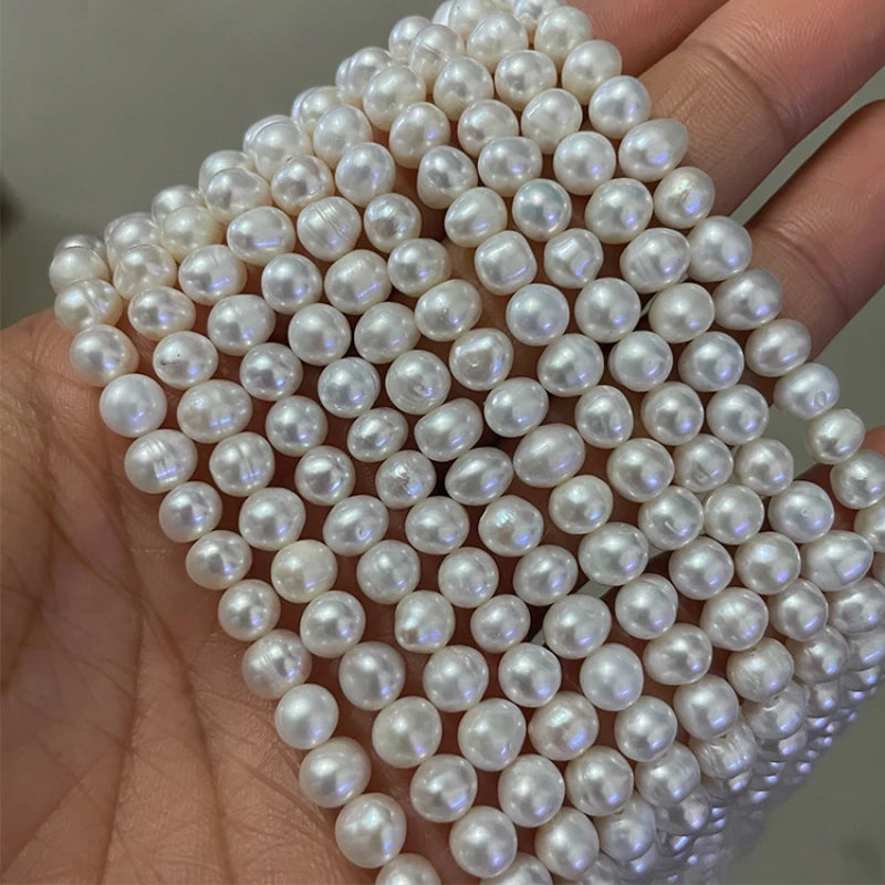 Natural Freshwater Pearl Rice Beads 5-6mm DIY Jewelry
