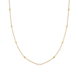 Freshwater Pearl Rice Bead Necklace Clavicle Chain 18K Jewelry