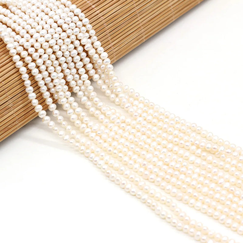Freshwater Pearl Small Pearls Beads for DIY Jewelry Making 3-4mm 36cm