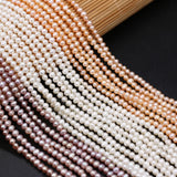 Freshwater Pearl Small Pearls Beads for DIY Jewelry Making 3-4mm 36cm