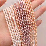 Freshwater Pearl Small Pearls Beads for DIY Jewelry Making 3-4mm 36cm