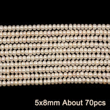 Natural Freshwater Pearl Spacer Beads Flat Round Shape Loose Spacers Beads