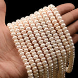 Natural Freshwater Pearl Spacer Beads Flat Round Shape Loose Spacers Beads
