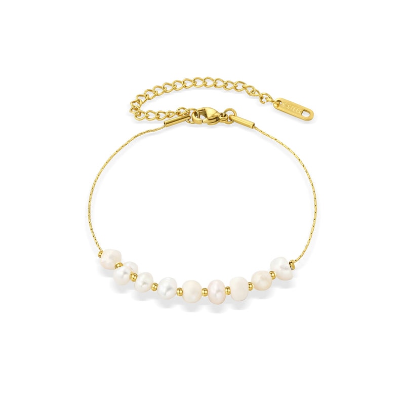 Freshwater Pearl Stainless Steel Bracelet Light Niche Hand Jewelry Women