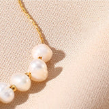 Freshwater Pearl Stainless Steel Bracelet Light Niche Hand Jewelry Women
