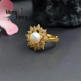 Freshwater Pearl Starlight Diamond Ring for Women