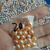 7-8mm Baroque Freshwater Pearl Beads, Light Purple, Non-porous, for Earrings