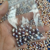 7-8mm Baroque Freshwater Pearl Beads, Light Purple, Non-porous, for Earrings