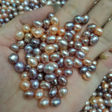7-8mm Baroque Freshwater Pearl Beads, Light Purple, Non-porous, for Earrings