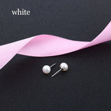 Freshwater Pearl Stud Earrings 925 Sterling Silver Lady Earrings Charm Jewelry