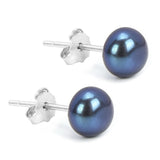 Freshwater Pearl Stud Earrings 925 Sterling Silver Earring For Women