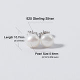 Freshwater Pearl Stud Earrings 925 Sterling Silver Earring For Women
