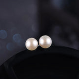 Freshwater Pearl Stud Earrings 925 Sterling Silver Wedding Gift