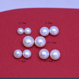 Freshwater Pearl Stud Earrings Real 925 Sterling Sliver Cultured Pearl for Women