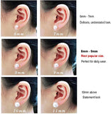 Freshwater Pearl Stud Earrings 925 Sterling Silver Cultured Pearl for Women