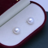 Freshwater Pearl Stud Earrings Real 925 Sterling Sliver Cultured Pearl for Women