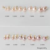 Freshwater Pearl Stud Earrings 925 Sterling Silver Jewelry Gift