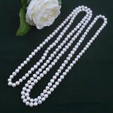 Layered Freshwater Pearl Sweater Chain Necklace 8-9mm