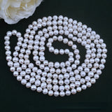Layered Freshwater Pearl Sweater Chain Necklace 8-9mm