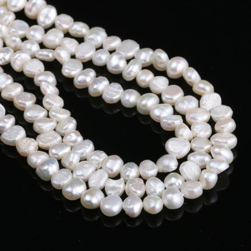 Natural Freshwater Pearl 2 Sided Light Pink Beads 3-4mm