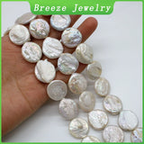 Freshwater Pearl Button Beads for Jewelry Making