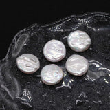 Natural Freshwater Pearl Purple Button Beads for DIY Jewelry Making