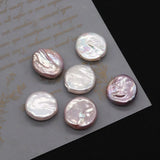 Natural Freshwater Pearl Purple Button Beads for DIY Jewelry Making