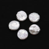 Natural Freshwater Pearl Purple Button Beads for DIY Jewelry Making