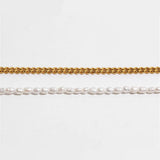 Freshwater Pearl Women Bracelet Brass Titanium Steel Clasp Double Stacked