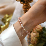 Freshwater Pearl Women's Bracelet 925 Sterling Silver Wedding Gift