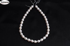 Gray 10-11mm Rice Freshwater Pearl Beads 15in DIY Necklace Bracelet Earring