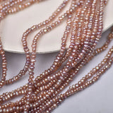 3-4mm Freshwater Pearl Mini Beads DIY Jewelry Necklace Purple Semi-finished