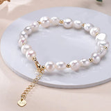 Baroque Shape Freshwater Pearl Bracelet with S925 Silver Chain