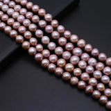 Purple Freshwater Pearls Round Spacer Beads for Jewelry Making