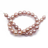 Purple Freshwater Pearls Round Spacer Beads for Jewelry Making