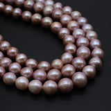 Purple Freshwater Pearls Beaded Round Loose Spacer Beads