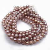Purple Freshwater Pearls Beaded Round Loose Spacer Beads
